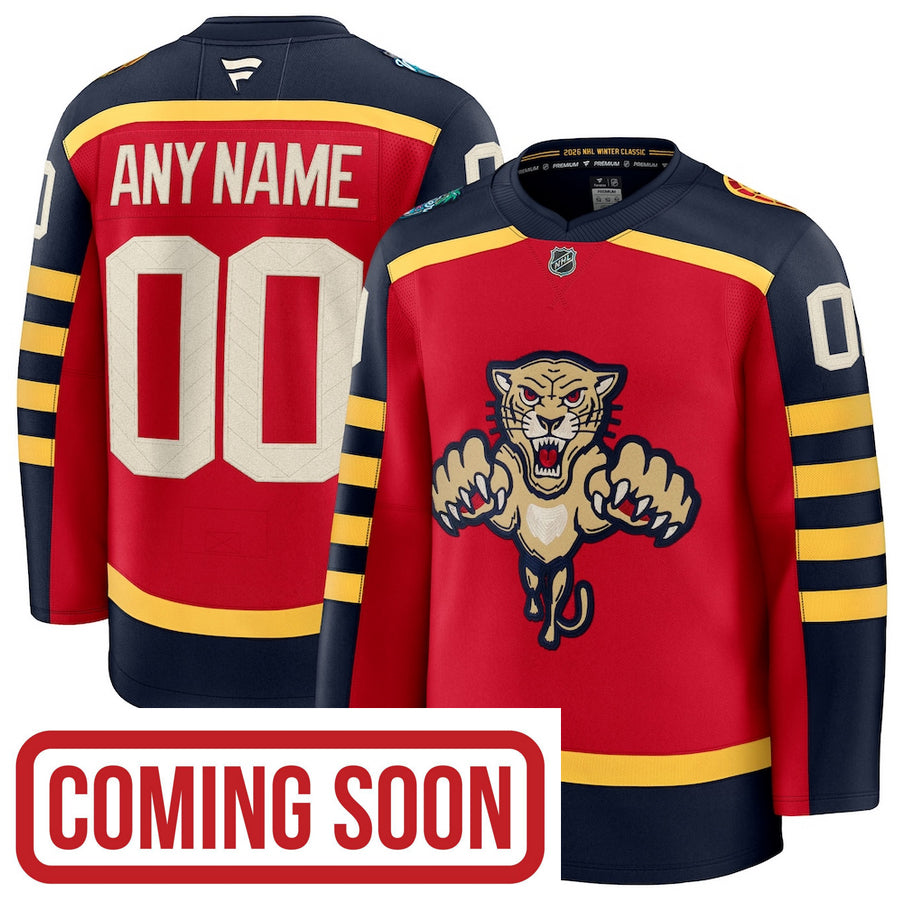 ANY NAME AND NUMBER FLORIDA PANTHERS 2026 WINTER CLASSIC FANATICS PREMIUM NHL JERSEY (HAND STITCHED ON-ICE NAME/NUMBER/CUSTOMIZATION)