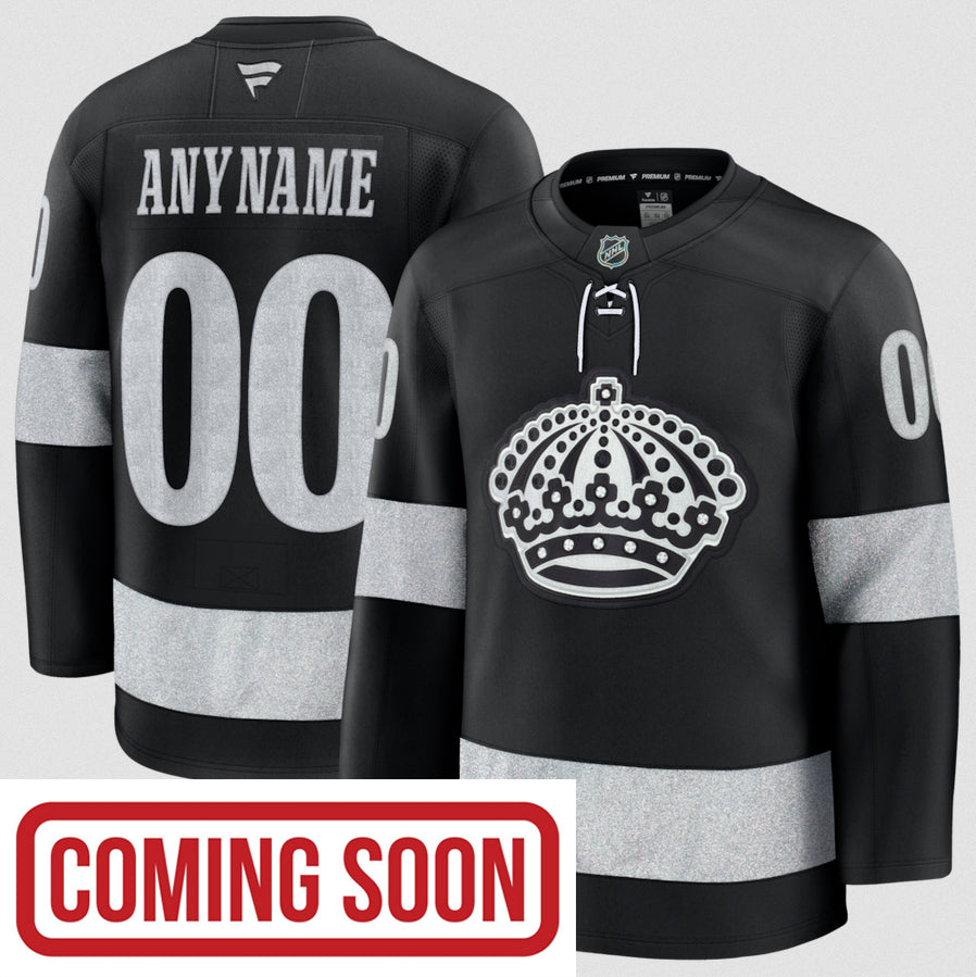 ANY NAME AND NUMBER LOS ANGELES KINGS ALTERNATE FANATICS PREMIUM NHL JERSEY (HAND STITCHED ON-ICE NAME/NUMBER/CUSTOMIZATION)