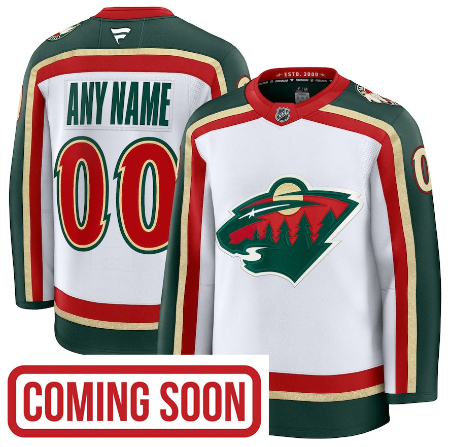 ANY NAME AND NUMBER MINNESOTA WILD 25TH ANNIVERSARY FANATICS PREMIUM NHL JERSEY WITH PATCH (HAND STITCHED ON-ICE NAME/NUMBER/CUSTOMIZATION)