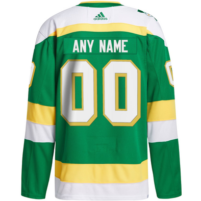 ANY NAME AND NUMBER MINNESOTA WILD THIRD AUTHENTIC ADIDAS NHL JERSEY (CUSTOMIZED PRIMEGREEN MODEL)