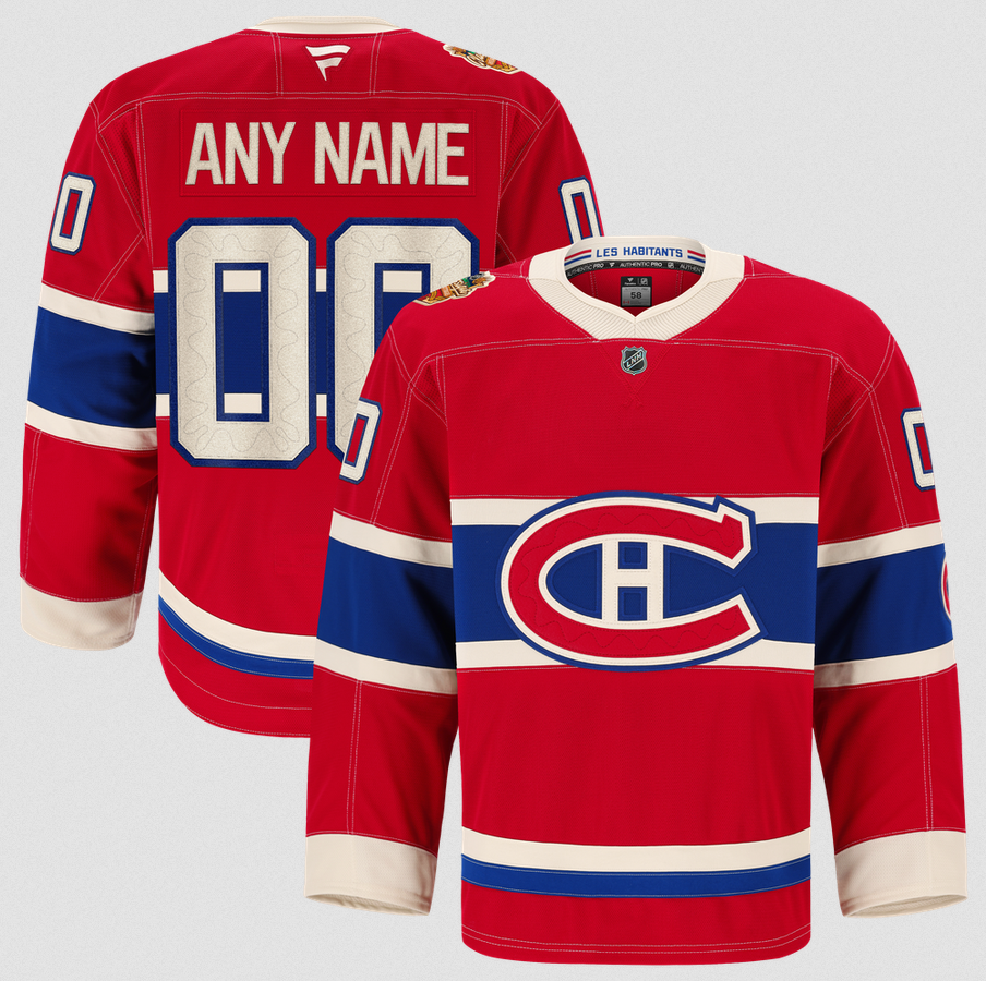 ANY NAME AND NUMBER MONTREAL CANADIENS 2026 HERITAGE CLASSIC FANATICS AUTHENTIC PRO NHL JERSEY (HAND STITCHED ON-ICE NAME/NUMBER/CUSTOMIZATION)