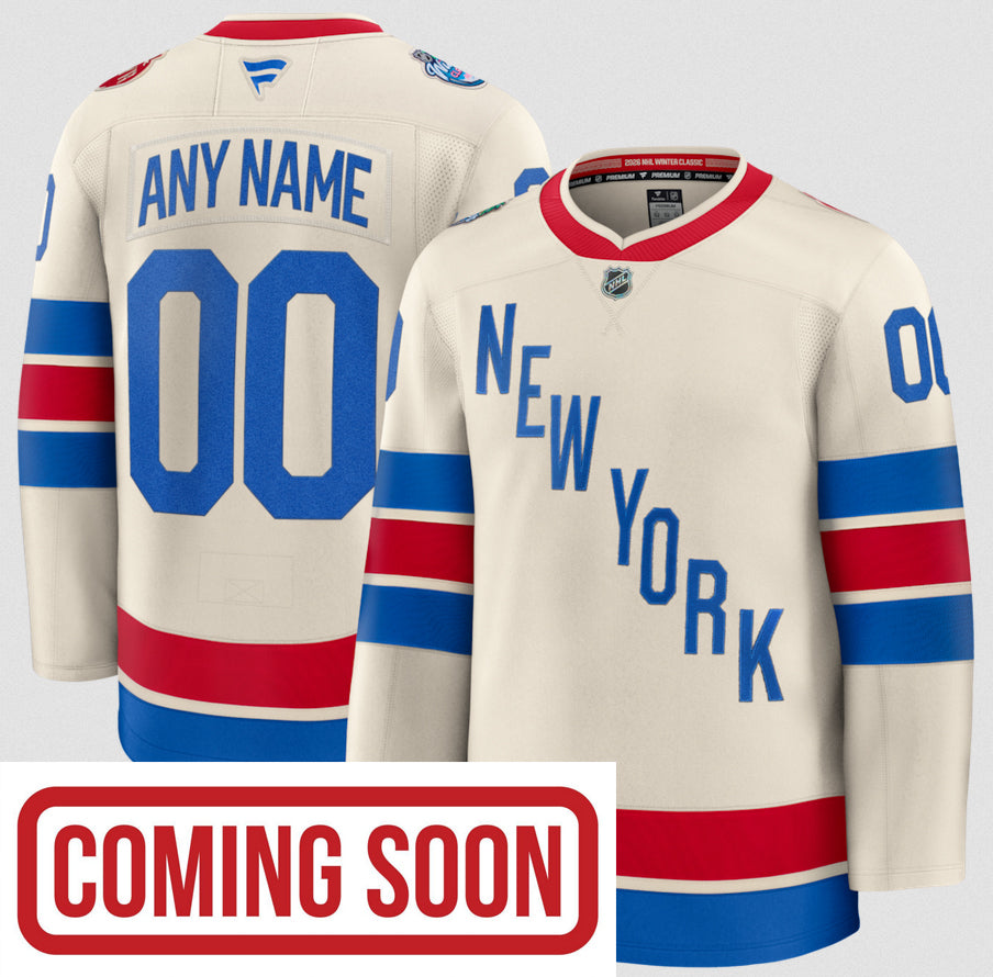 ANY NAME AND NUMBER NEW YORK RANGERS 2026 WINTER CLASSIC FANATICS PREMIUM NHL JERSEY (HAND STITCHED ON-ICE NAME/NUMBER/CUSTOMIZATION)