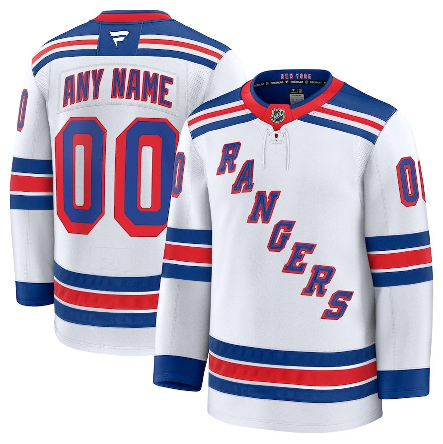 ANY NAME AND NUMBER NEW YORK RANGERS HOME OR AWAY FANATICS NHL JERSEY (HAND STITCHED PREMIUM MODEL)