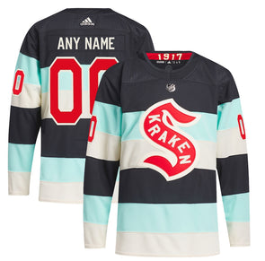 ANY NAME AND NUMBER SEATTLE KRAKEN 2024 WINTER CLASSIC AUTHENTIC ADIDAS NHL JERSEY (HAND STITCHED PRIMEGREEN MODEL)