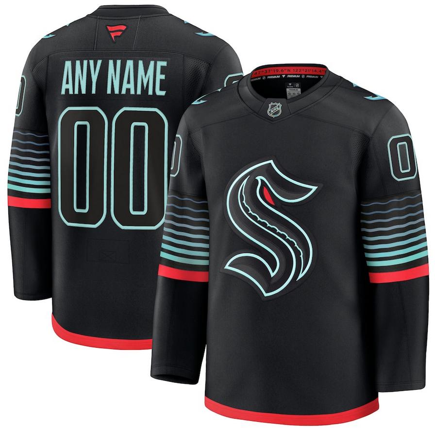 ANY NAME AND NUMBER SEATTLE KRAKEN ALTERNATE FANATICS PREMIUM NHL JERSEY (HAND STITCHED ON-ICE NAME/NUMBER/CUSTOMIZATION)