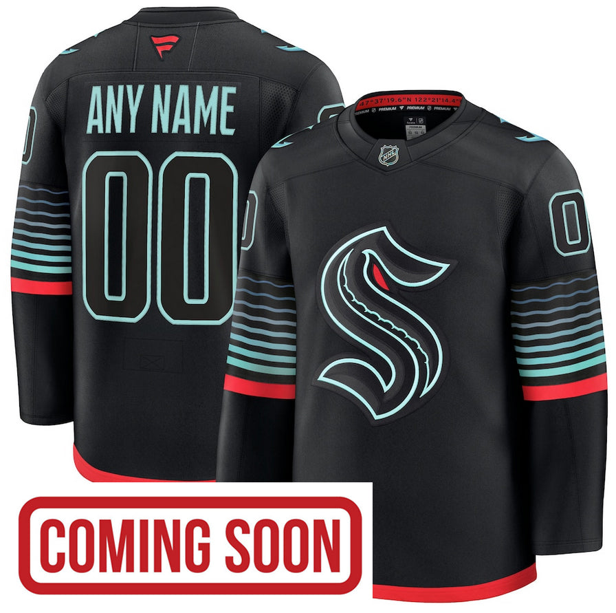 ANY NAME AND NUMBER SEATTLE KRAKEN ALTERNATE FANATICS PREMIUM NHL JERSEY (HAND STITCHED ON-ICE NAME/NUMBER/CUSTOMIZATION)