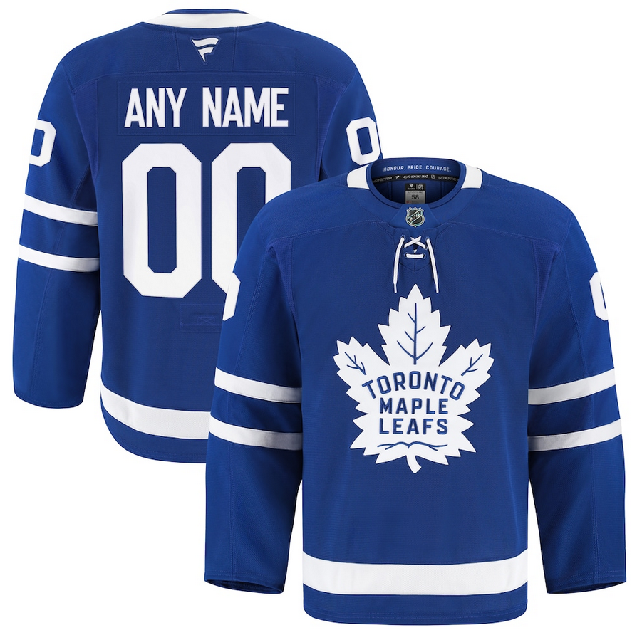 ANY NAME AND NUMBER TORONTO MAPLE LEAFS HOME FANATICS AUTHENTIC PRO GAME NHL JERSEY MADE IN CANADA MIC
