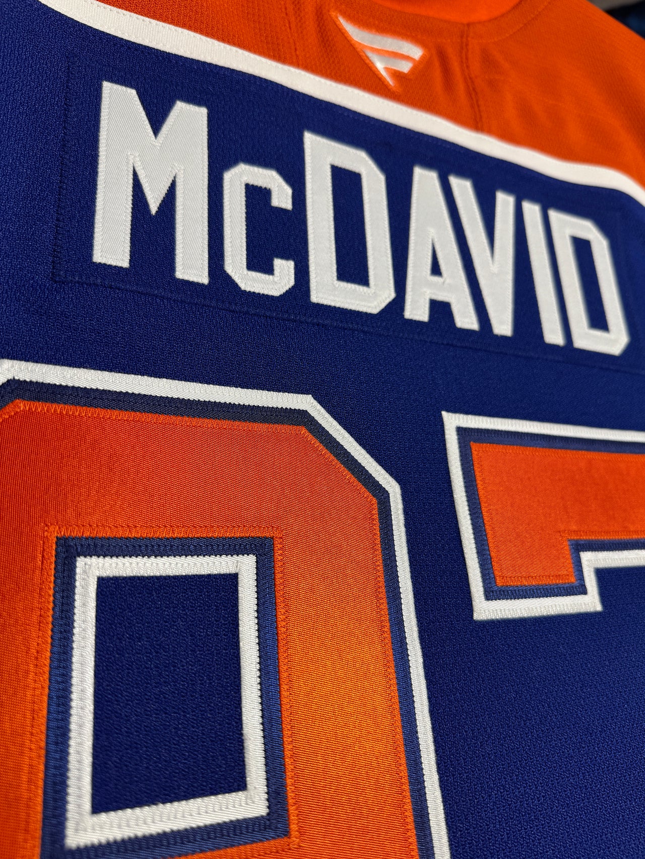 ANY NAME AND NUMBER EDMONTON OILERS HOME FANATICS AUTHENTIC PRO GAME NHL JERSEY MADE IN CANADA MIC