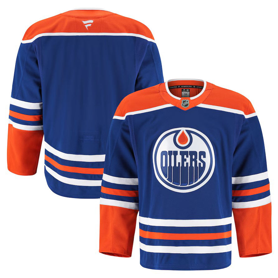ANY NAME AND NUMBER EDMONTON OILERS HOME FANATICS AUTHENTIC PRO GAME NHL JERSEY MADE IN CANADA MIC