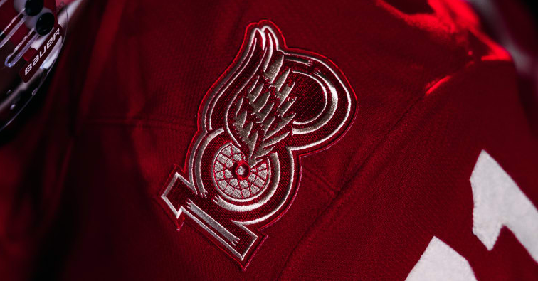 ANY NAME AND NUMBER DETROIT RED WINGS CENTENNIAL FANATICS PREMIUM NHL JERSEY WITH PATCH (HAND STITCHED ON-ICE NAME/NUMBER/CUSTOMIZATION)