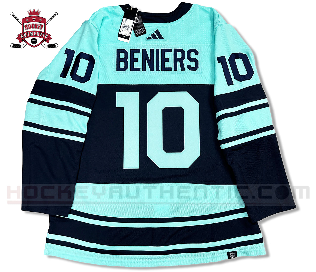 ANY NAME AND NUMBER SEATTLE KRAKEN REVERSE RETRO AUTHENTIC ADIDAS NHL JERSEY (CUSTOMIZED PRIMEGREEN MODEL)