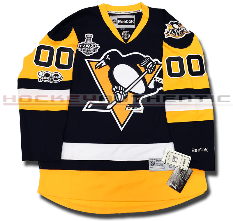 ANY NAME AND NUMBER PITTSBURGH PENGUINS 2017 STANLEY CUP FINALS PREMIER REEBOK NHL JERSEY - Hockey Authentic