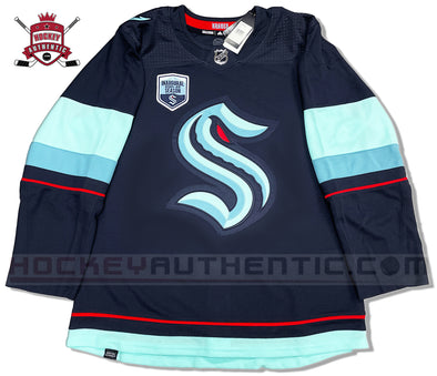 SEATTLE KRAKEN AUTHENTIC PRO ADIDAS NHL JERSEY WITH INAUGURAL PATCH (PRIMEGREEN MODEL)